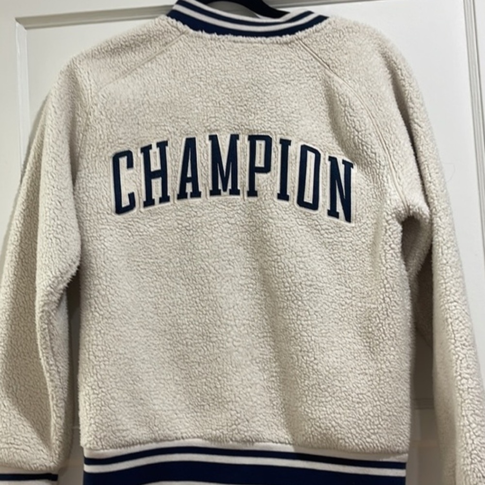 Champion Cream and Black Letterman Jacket - Picture 8 of 8